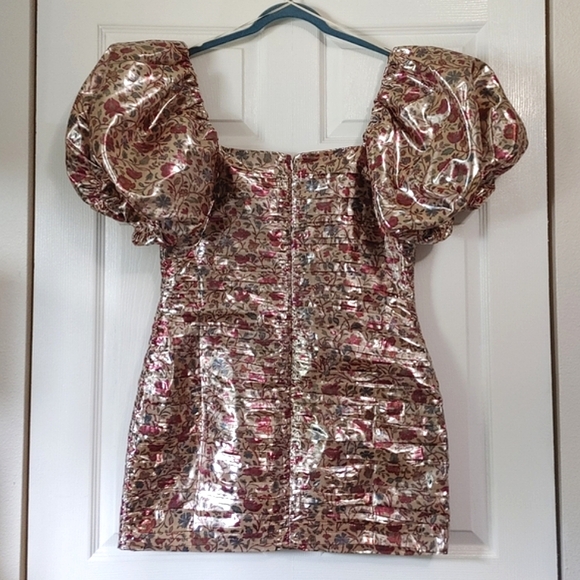 RHODE Suzette Cream Vichy Rose Mini Dress - Picture 6 of 16